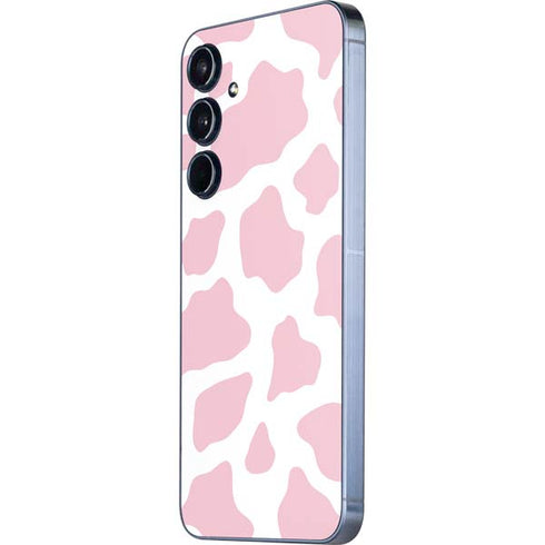 Pink Cow Print Galaxy A55 5G Skin